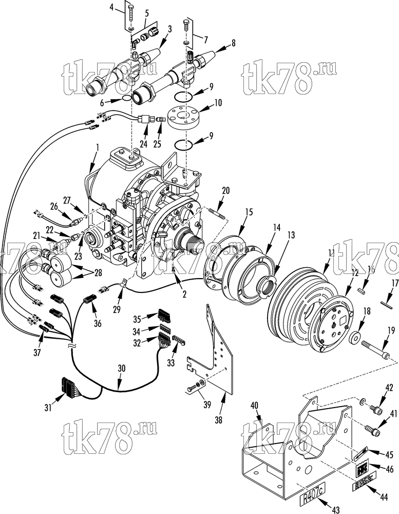 Каталог запчастей для Thermo King T1-M205 COMPRESSOR GROUP (1E10663G06, KIT 702085)