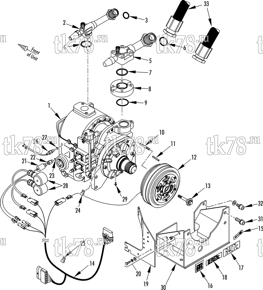 Каталог запчастей для Thermo King AT13-M12 COMPRESSOR GROUP (KIT 702121)