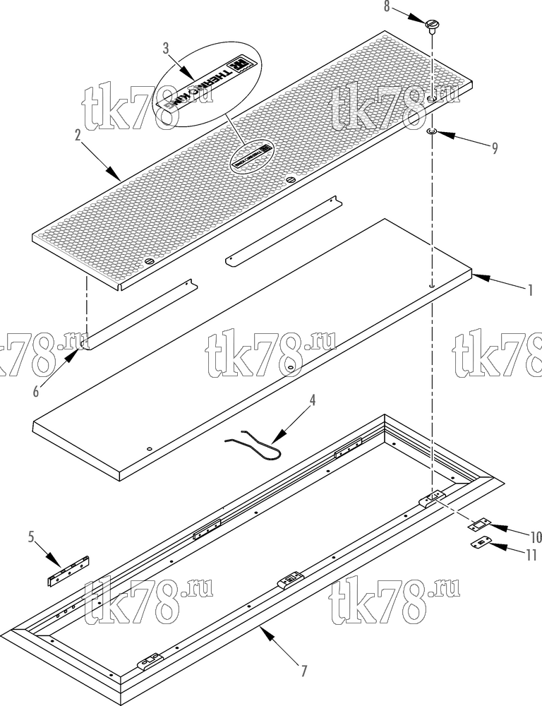 Каталог запчастей для Thermo King  RETURN AIR GRILLE