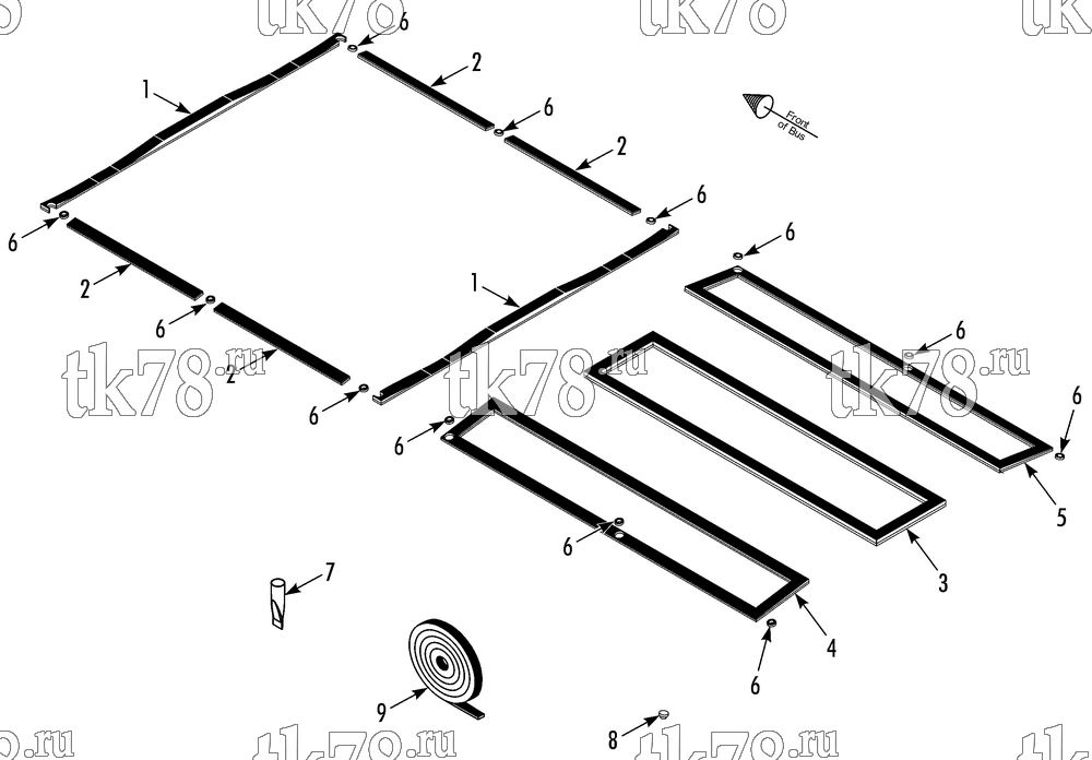 Каталог запчастей для Thermo King MRT-SP (901123) MOUNTING COMPONENTS