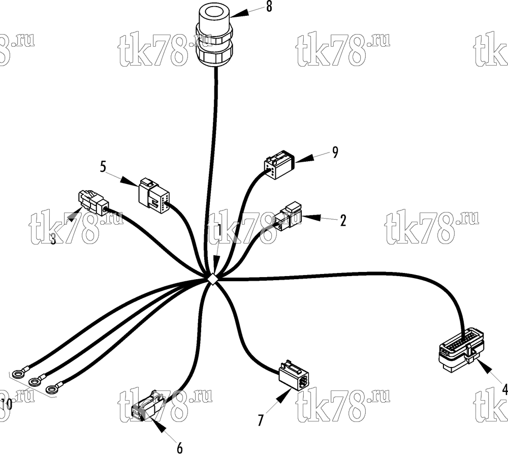 Каталог запчастей для Thermo King TS-500 w/TK 3.76 Engine HARNESS DAS MAIN (EMEIA)