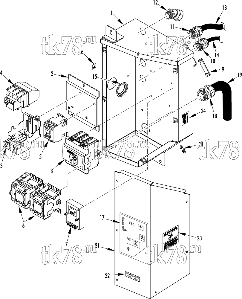 Каталог запчастей для Thermo King SPECTRUM SB 50 for MBM HIGH VOLTAGE BOX (460V w/24 hp MOTOR & REMOTE RECEPTACLE)
