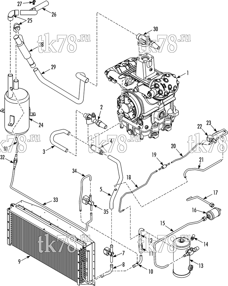 Каталог запчастей для Thermo King T-1000R TSA & EMEIA REFRIGERATION - CONDENSER (T-1000R)