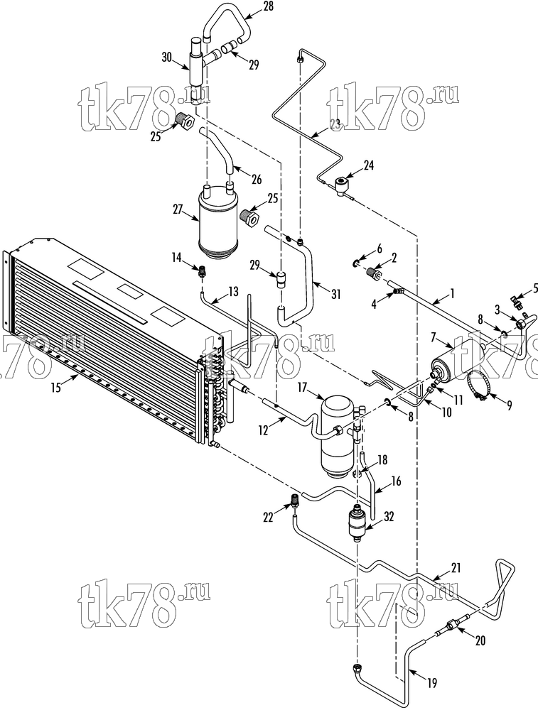 Каталог запчастей для Thermo King V-700 Series DSR CONDENSER REFRIGERATION V-700 10 DSR
