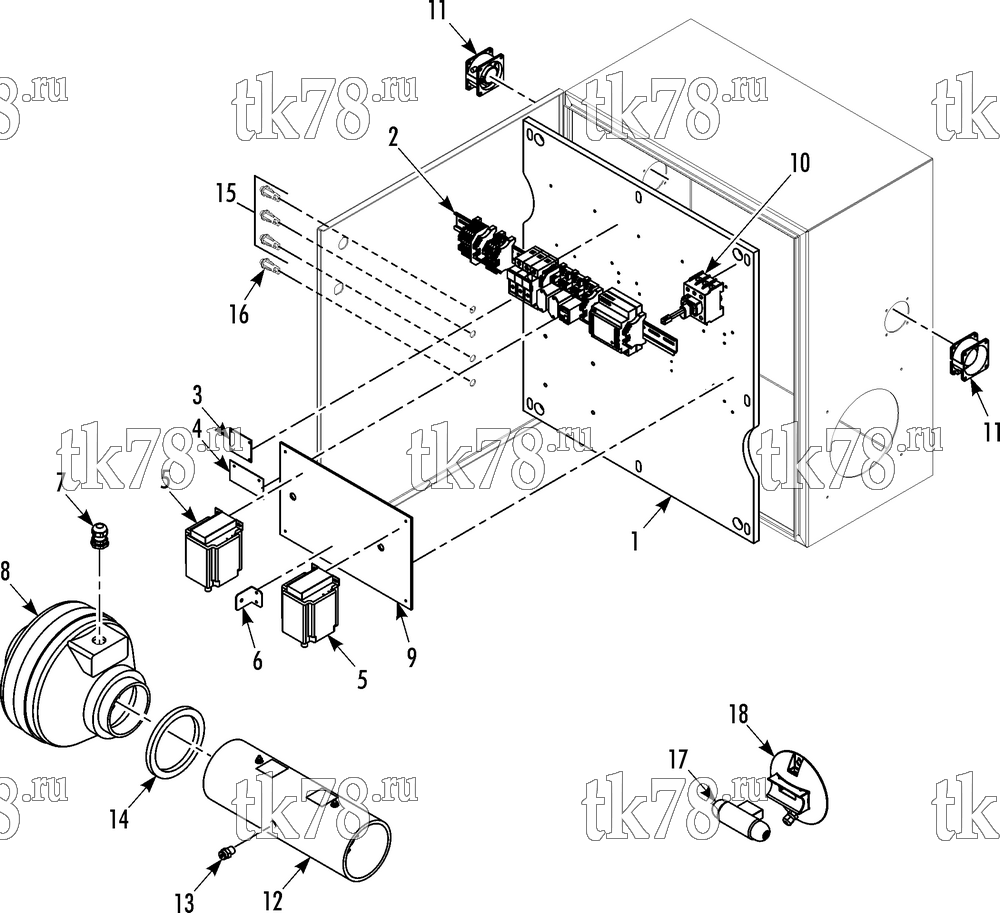 Каталог запчастей для Thermo King EMS-3100A, 3100B & 3100C ELECTRICAL COMPONENTS (701636)