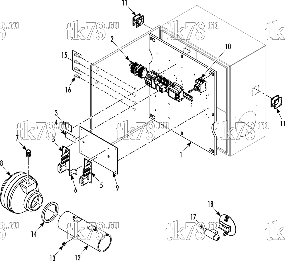 Каталог запчастей для Thermo King  ELECTRICAL COMPONENTS (701637)