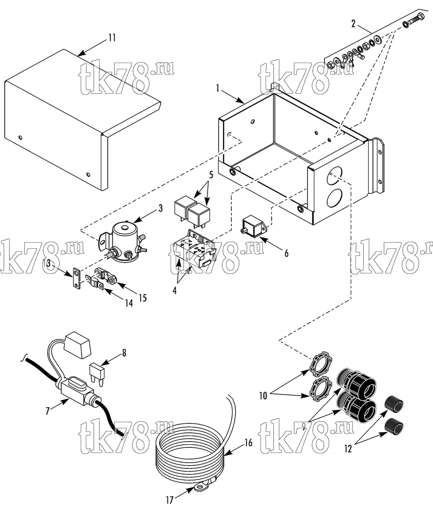 Каталог запчастей для Thermo King  LIFT GATE CONTROL BOX (701856)