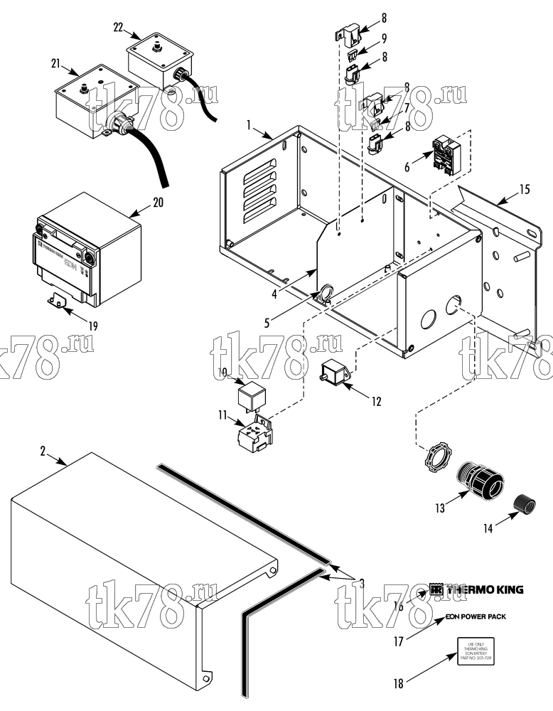 Каталог запчастей для Thermo King  EON POWER PACK (701477)