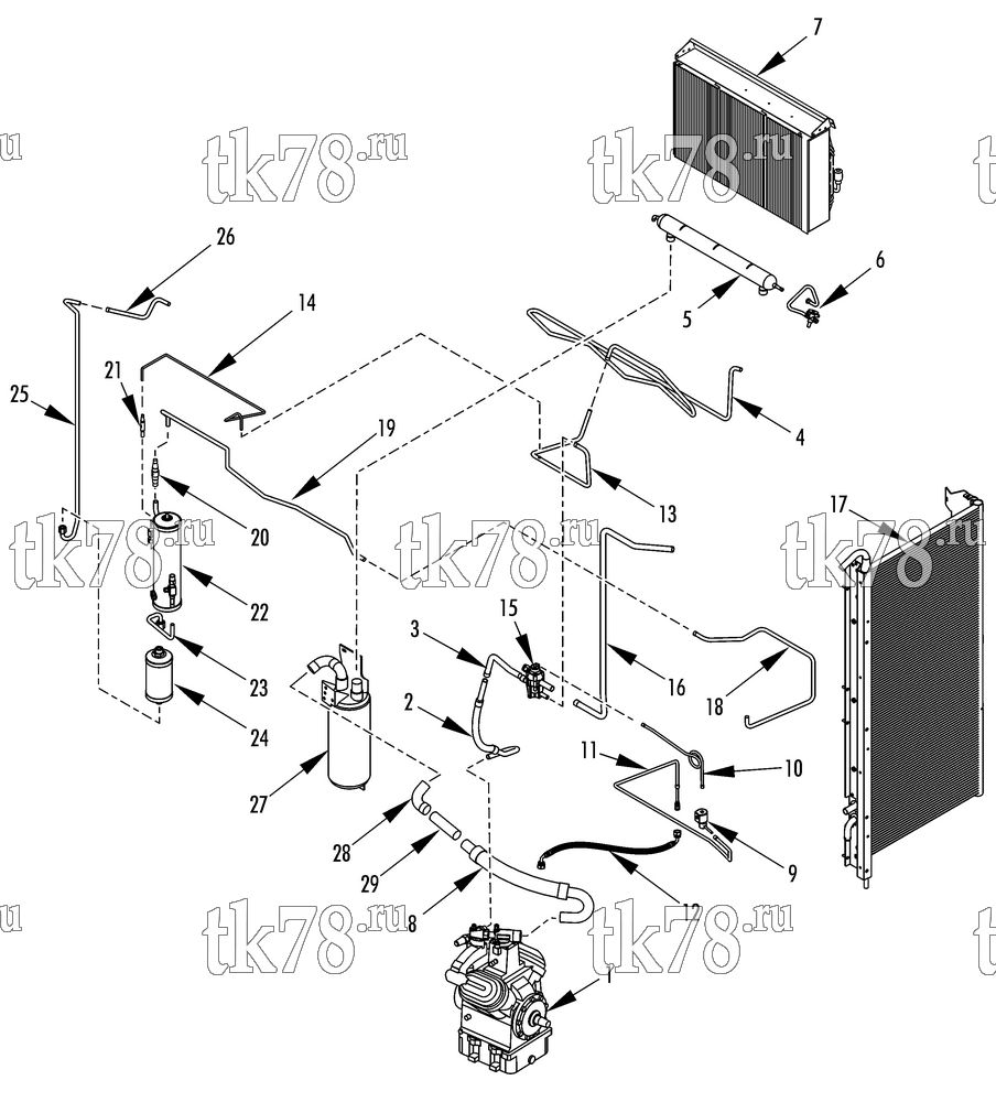 Каталог запчастей для Thermo King SLX 200 REFRIGERATION COMPONENTS SLX 200 MTV (5/10 & after micro channel cond coil)