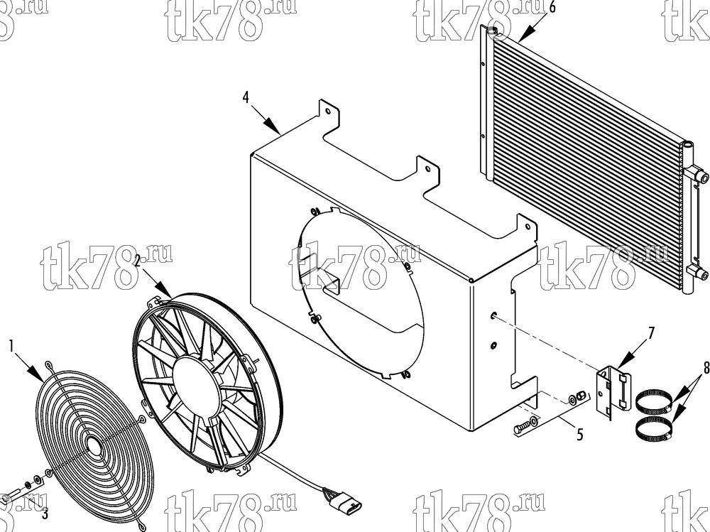 Каталог запчастей для Thermo King TriPac e CONDENSER GROUP