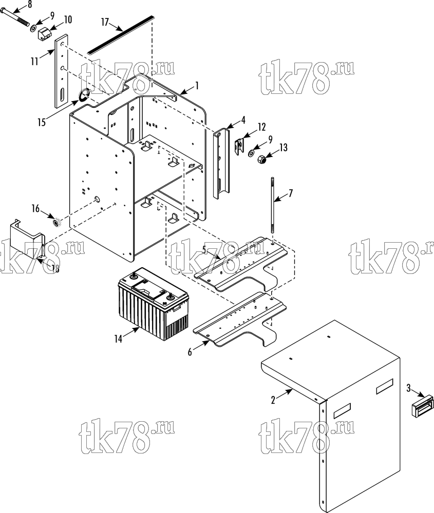 Каталог запчастей для Thermo King TriPac e BATTERY BOX