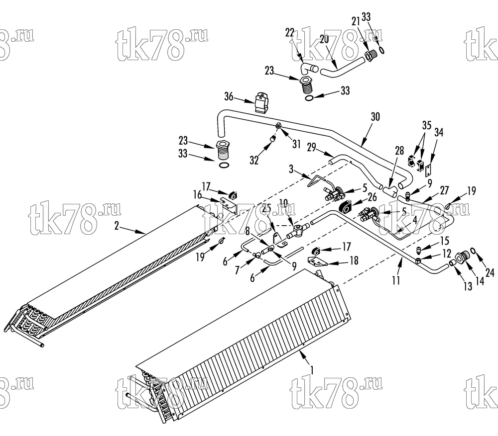 Каталог запчастей для Thermo King  REFRIGERATION - EVAPORATOR (R5E)