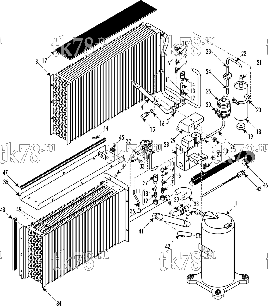 Каталог запчастей для Thermo King RAC RNV REFRIGERATION COMPONENTS