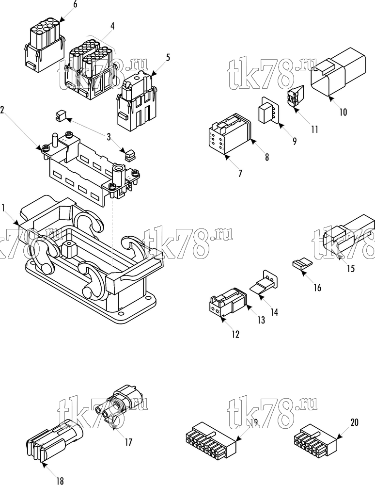 Каталог запчастей для Thermo King RAC RNV CONNECTORS