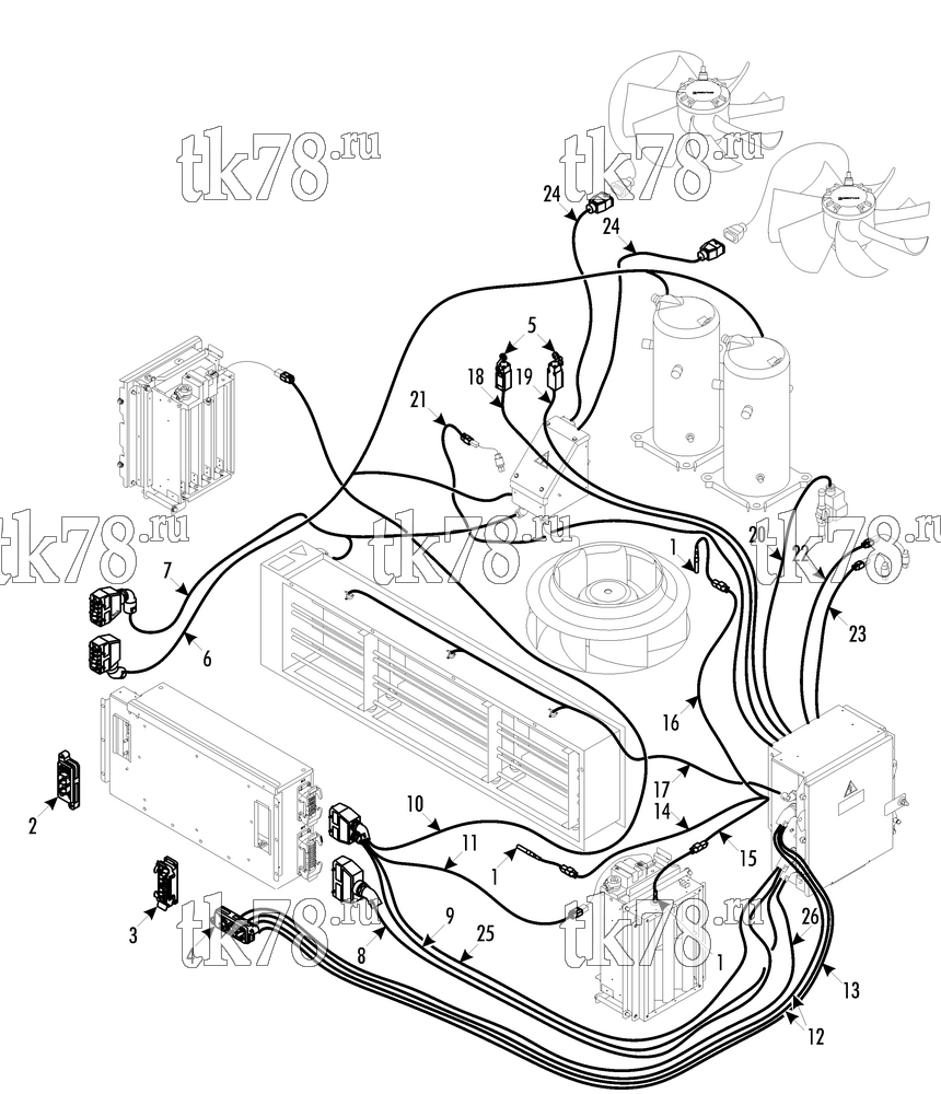 Каталог запчастей для Thermo King CITADIS 26 kW RABAT ELECTRICAL COMPONENTS