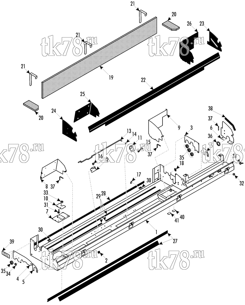 Каталог запчастей для Thermo King ATHENIA D805 W SPLIT VDL EVAPORATOR BASE 1