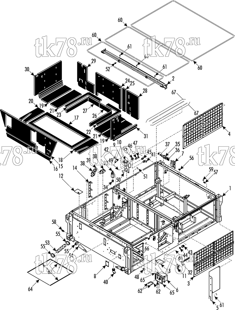 Каталог запчастей для Thermo King CITADIS 26 kW ROTTERDAM FRAME