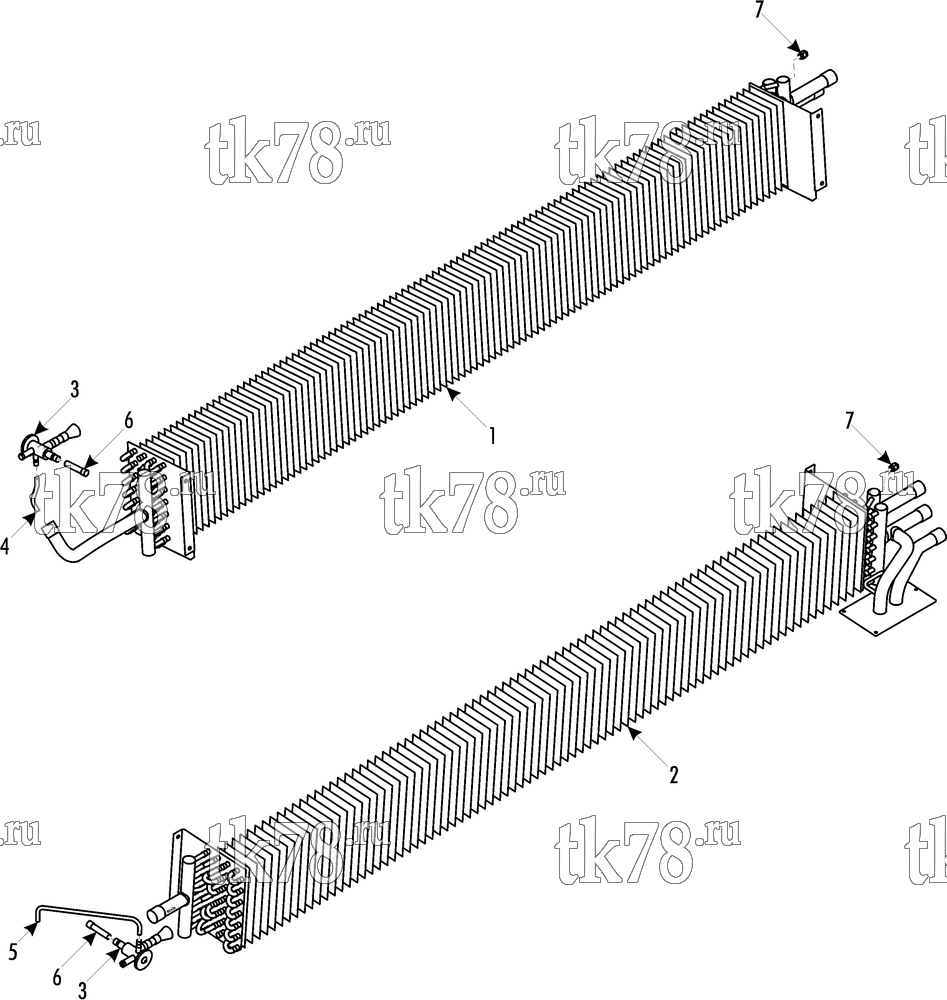 Каталог запчастей для Thermo King ATHENIA D805 W SPLIT VDL EVAPORATOR/HEATER COIL
