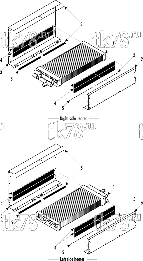 Каталог запчастей для Thermo King Modular Front Box II (901304) HEAT MODULE (008745, 008746, 008754, 008773)
