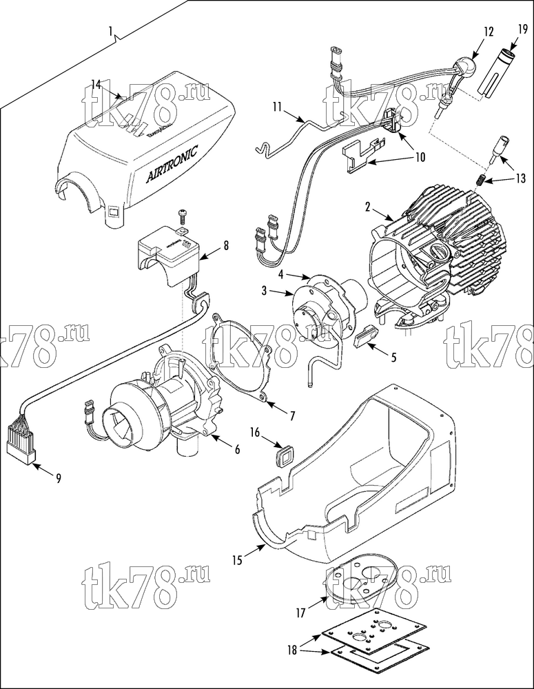 Каталог запчастей для Thermo King TriPac e HEATER ASSEMBLY D4