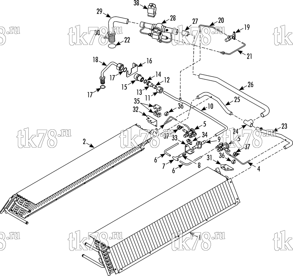 Каталог запчастей для Thermo King AT13-M13 REFRIGERATION - EVAPORATOR