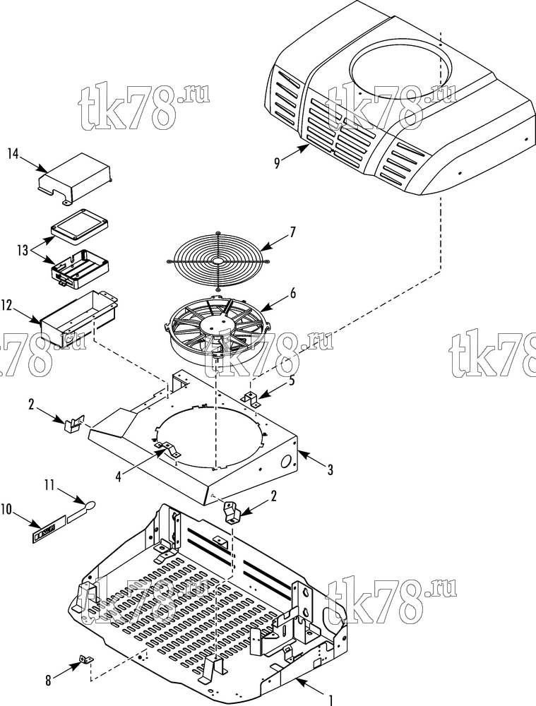 Каталог запчастей для Thermo King  CONDENSER STRUCTURAL (NOSE MOUNT)
