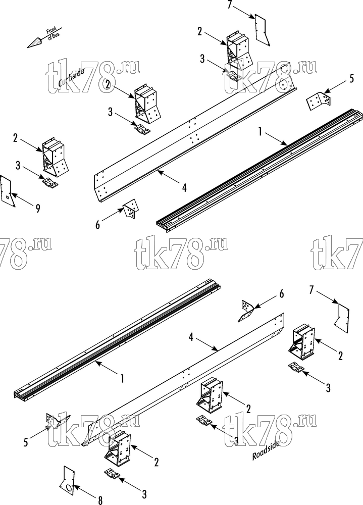 Каталог запчастей для Thermo King ATHENIA 960-M15 & M15A RETURN AIR FRAME