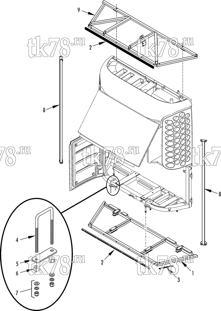 Каталог запчастей для Thermo King SB-300 30 INTERMODAL PROTECTION GUARD