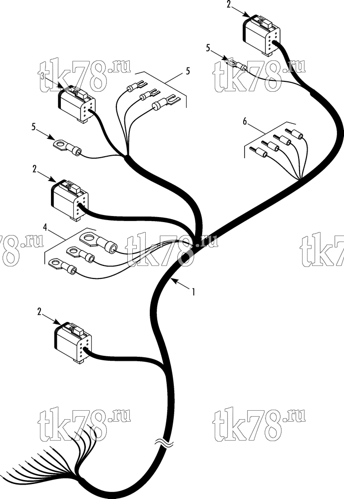 Каталог запчастей для Thermo King CT-10 SPECTRUM MAIN HARNESS - ZONE 1 & 2