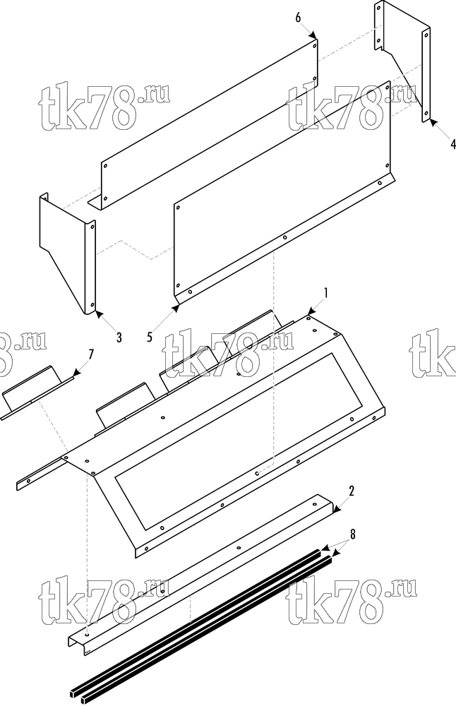 Каталог запчастей для Thermo King  AIR OUTLET MODULE - AIR DUCT (008759)