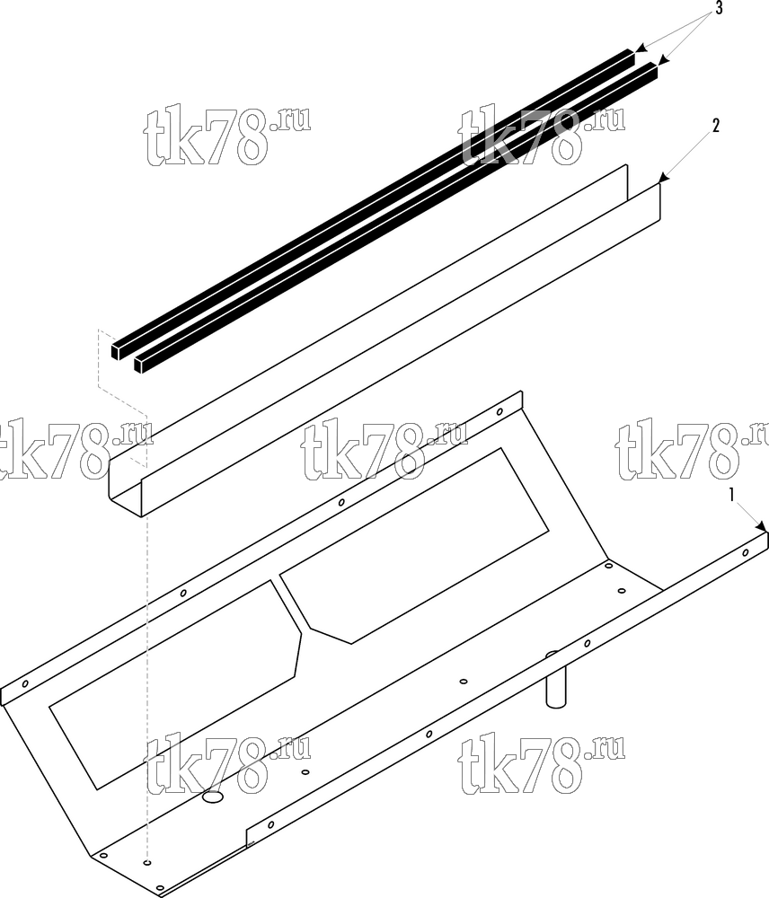 Каталог запчастей для Thermo King Modular Front Box II (901306) AIR INLET MODULE - AIR DUCT (008740)