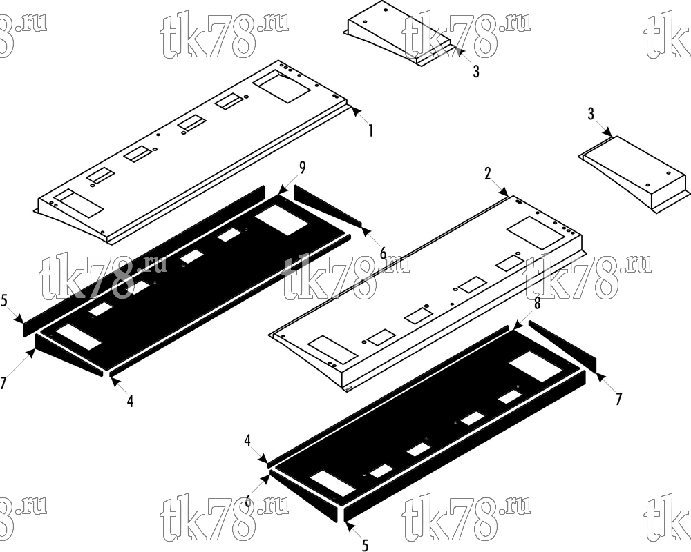 Каталог запчастей для Thermo King ASR-1400 FRAME INSTALLATION KIT (701367 & 701368)
