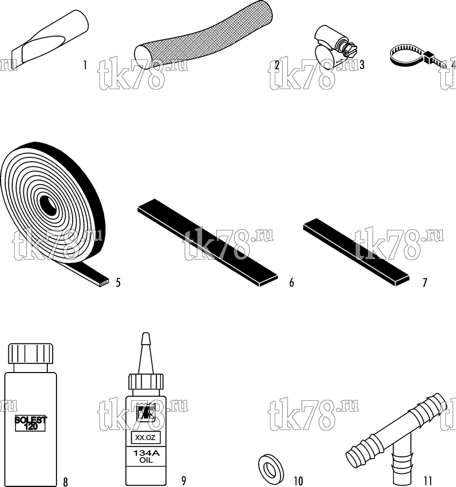 Каталог запчастей для Thermo King ASR-1400 INSTALLATION KIT (800308)