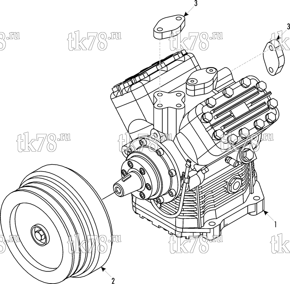 Каталог запчастей для Thermo King ASR-1400 COMPRESSOR GROUP (719362)