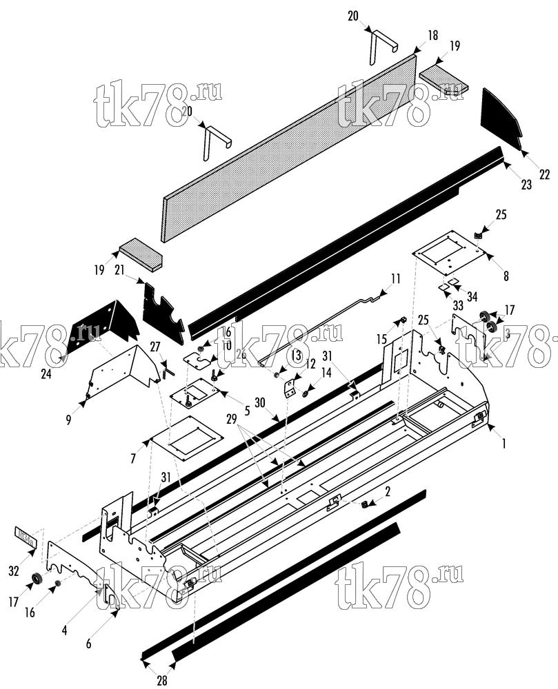 Каталог запчастей для Thermo King ATHENIA S500 SB-200 BERKHOF EVAPORATOR BASE 1