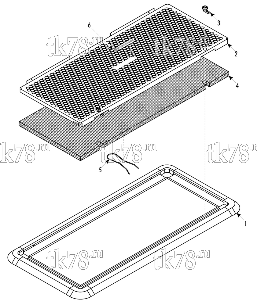Каталог запчастей для Thermo King  RETURN AIR GRILLE (702358)