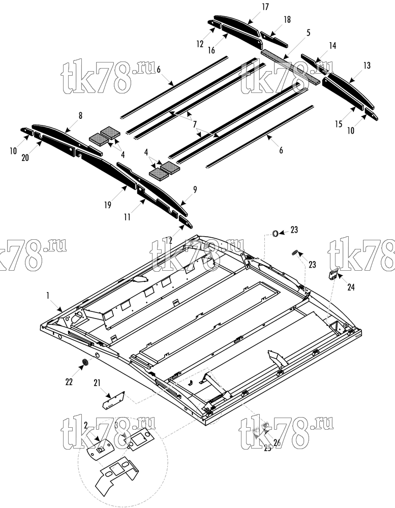 Каталог запчастей для Thermo King  EVAPORATOR FRAME & INSULATION