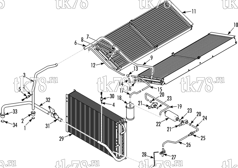 Каталог запчастей для Thermo King RLF1-M13 REFRIGERATION COMPONENTS