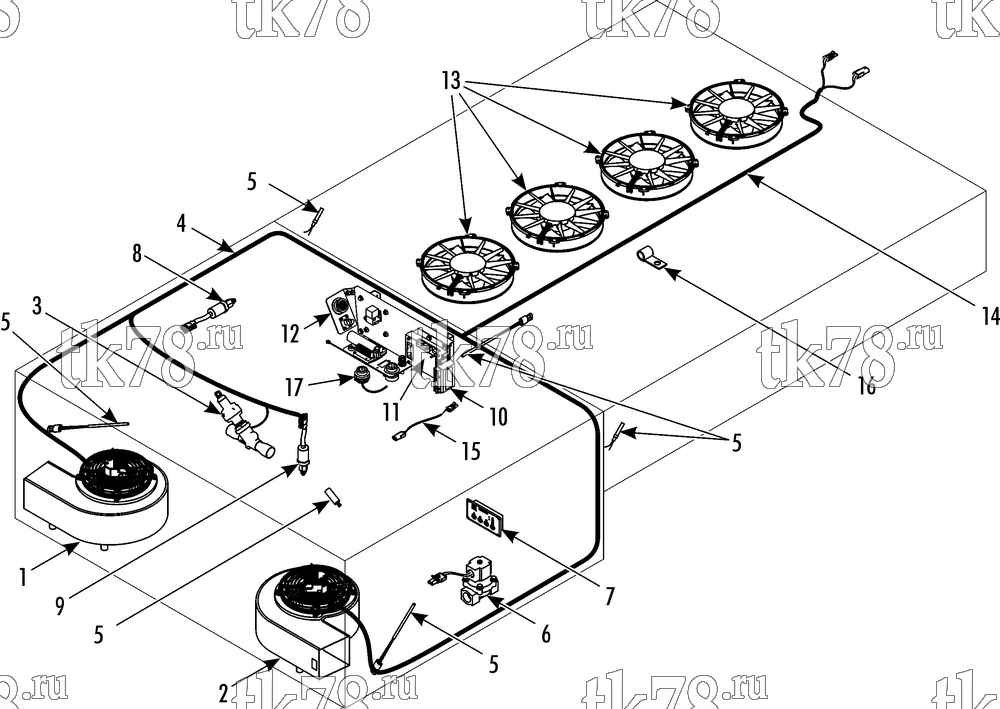 Каталог запчастей для Thermo King RLF1-M13 ELECTRICAL COMPONENTS