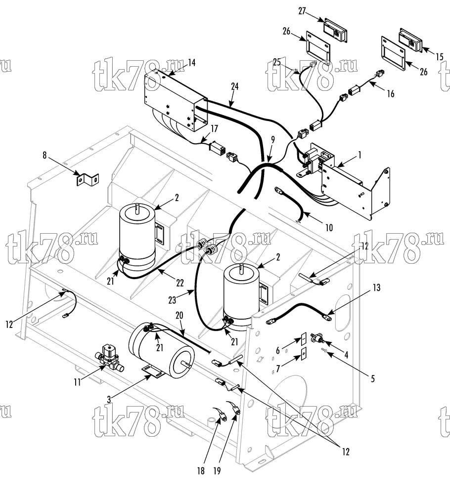 Каталог запчастей для Thermo King T14-M33 ELECTRICAL COMPONENTS