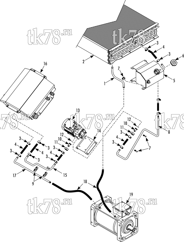 Каталог запчастей для Thermo King TEA1-M2 COOLANT BOOST PUMP CIRCUIT