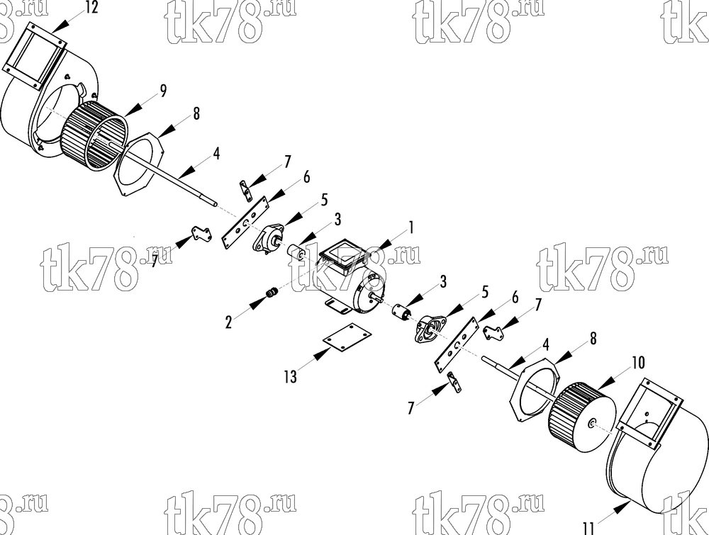Каталог запчастей для Thermo King  EVAPORATOR BLOWER