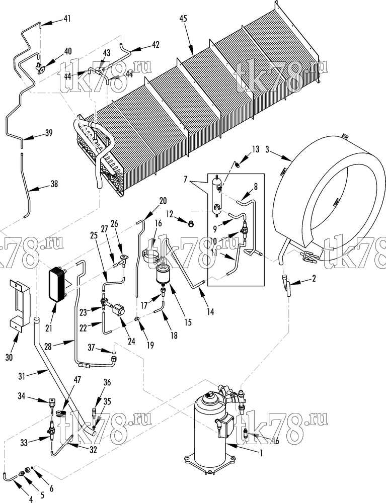 Каталог запчастей для Thermo King MAGNUM SL mP-4000 REFRIGERATION COMPONENTS (SERVICE VALVES)