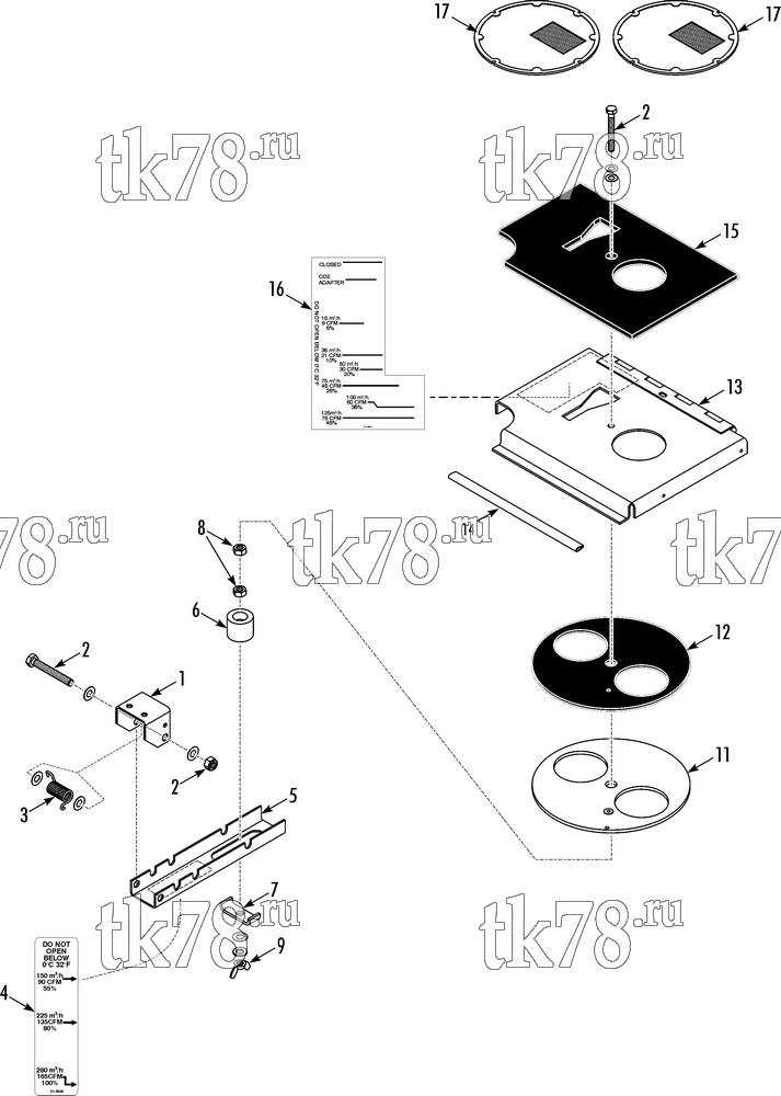 Каталог запчастей для Thermo King MAGNUM SL mP-4000 AIR VENT