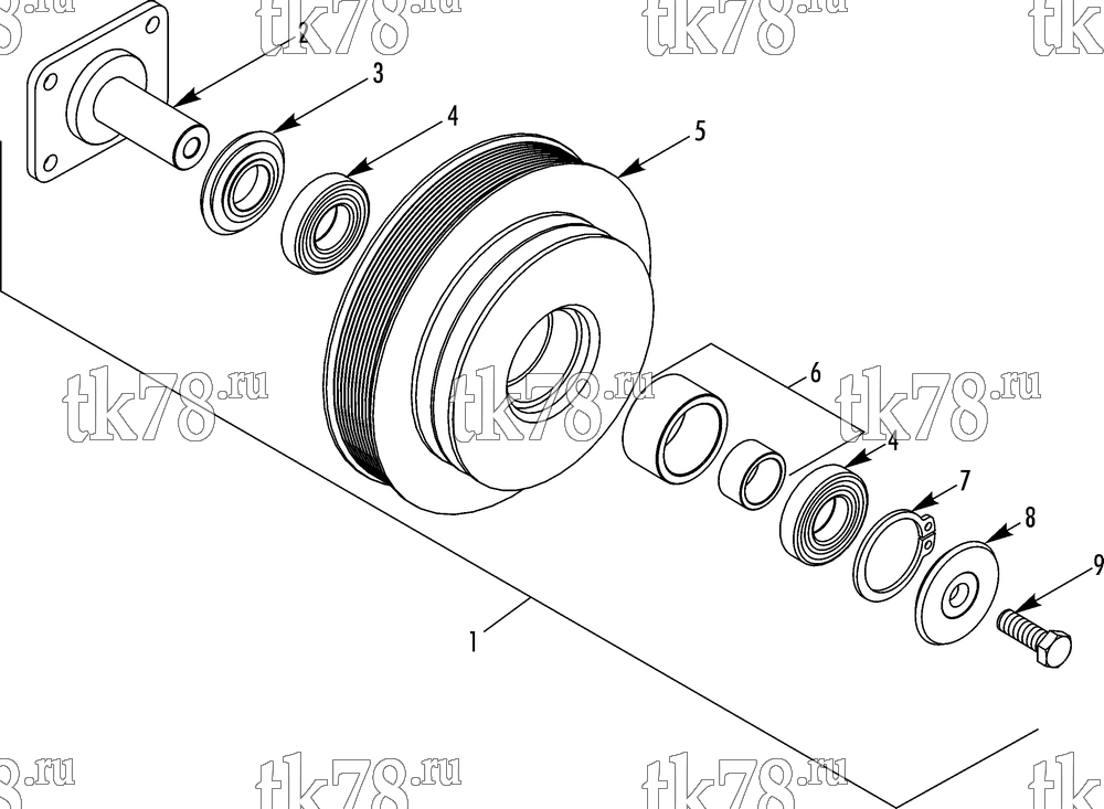 Каталог запчастей для Thermo King TEA14-M1 REDUCING PULLEY ASSEMBLY