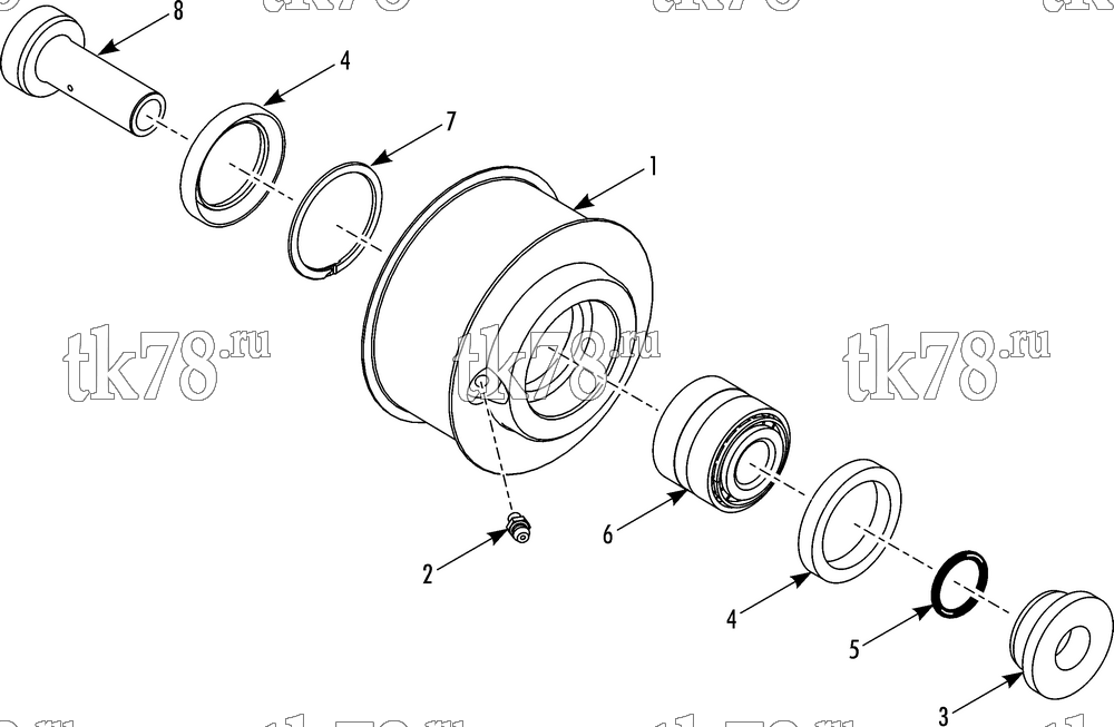 Каталог запчастей для Thermo King TEA14-M1 IDLER PULLEY ASSEMBLY