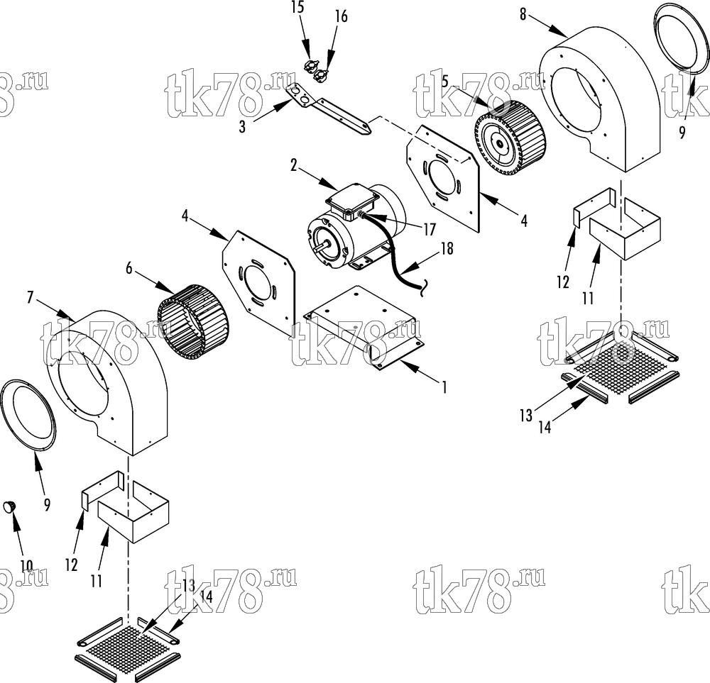 Каталог запчастей для Thermo King  EVAPORATOR MOTOR & BLOWER