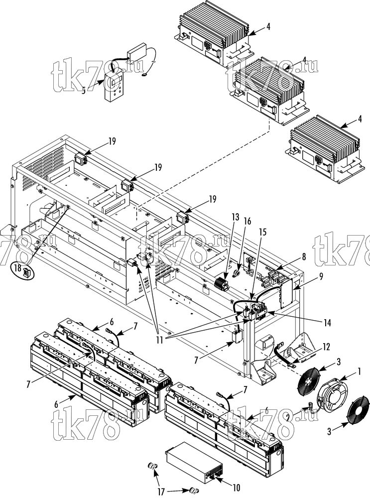 Каталог запчастей для Thermo King AIR-200 BATTERY ELECTRICAL COMPONENTS