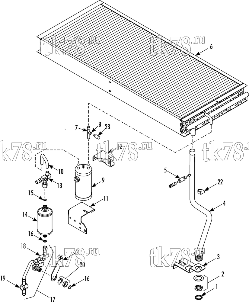 Каталог запчастей для Thermo King  REFRIGERATION CONDENSER