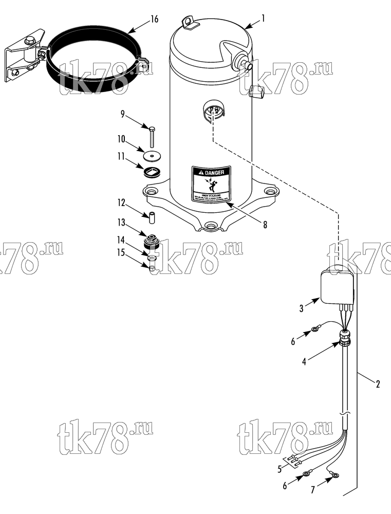 Каталог запчастей для Thermo King TEA14-M1 SCROLL COMPRESSOR